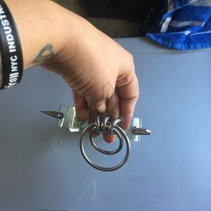 Clear pvc spike collar with double rings